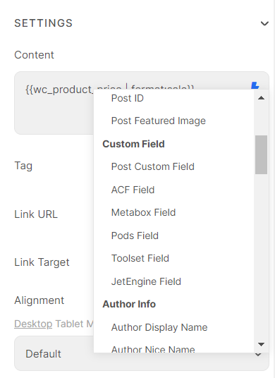 custom fields integration 